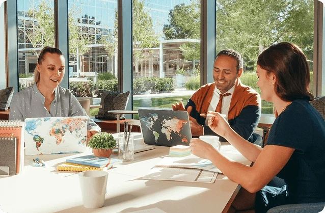 Team working in modern office